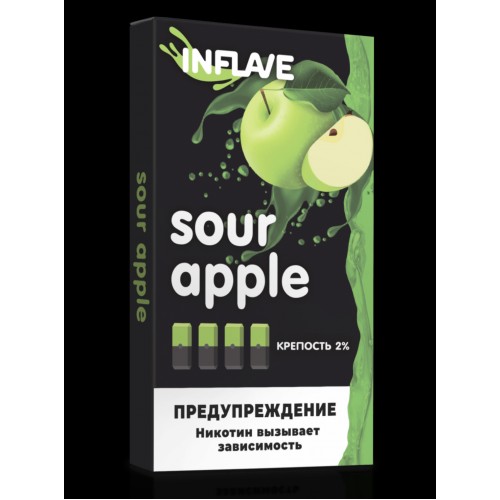 Картриджи Feel the Flavor Sour Apple (Inflave Juul Яблоко)